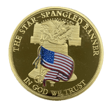 Star Spangled Banner Gold-Plated Coin