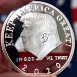 Trump 2020 "Keep America Great" Silver-Plated Coin