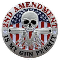 2A My Gun Permit Silver-Plated Coin