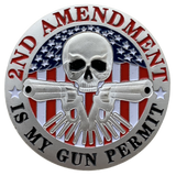 2A My Gun Permit Silver-Plated Coin