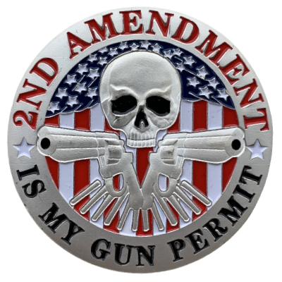 2A My Gun Permit Silver-Plated Coin