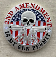 2A My Gun Permit Silver-Plated Coin