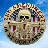 2A My Gun Permit Gold-Plated Coin