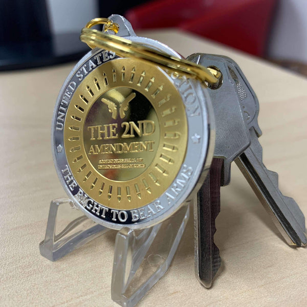 Amendment Keychains 2nd Amendment Gold Keychain – American Smart Shopper