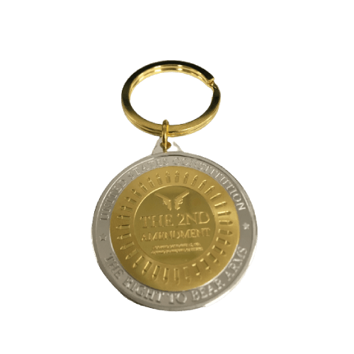 Amendment Keychains 2nd Amendment Gold Keychain – American Smart Shopper