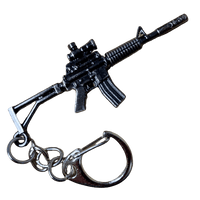 AR-15 Shaped Metal Key Chain & Zipper Pull