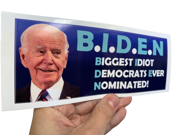 B.I.D.E.N. - Biggest Idiot Dems Ever Nominated! Sticker [SE]