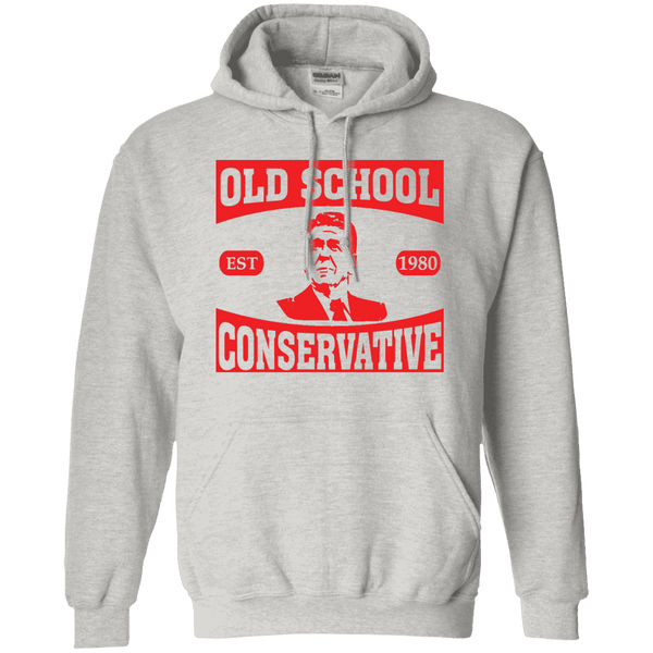 President Ronald Reagan Old School Conservative Hooded Sweatshirt (Hoodie)