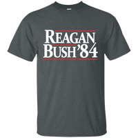 Reagan Bush '84 Presidential Election Retro T-Shirt (Dark Shirts)