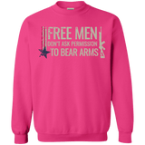 Free Men Don't Ask to Bear Arms Sweatshirt 8 oz.