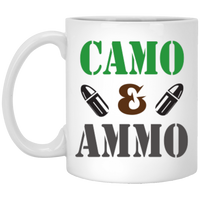 Camo and Ammo Gun Enthusiast White Mug