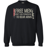 Free Men Don't Ask to Bear Arms Sweatshirt 8 oz.