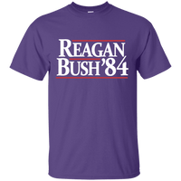 Reagan Bush '84 Presidential Election Retro T-Shirt (Dark Shirts)