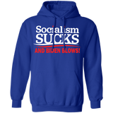 Socialism Sucks and Biden Blows Funny Pullover Hoodie