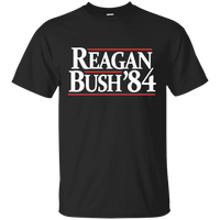 Reagan Bush '84 Presidential Election Retro T-Shirt (Dark Shirts)