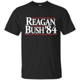 Reagan Bush '84 Presidential Election Retro T-Shirt (Dark Shirts)