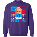 Funny Hidin' from Biden Pullover Sweatshirt