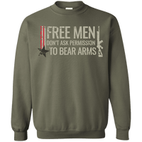 Free Men Don't Ask to Bear Arms Sweatshirt 8 oz.