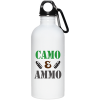 Camo and Ammo Gun Enthusast 20 oz. Stainless Steel Water Bottle