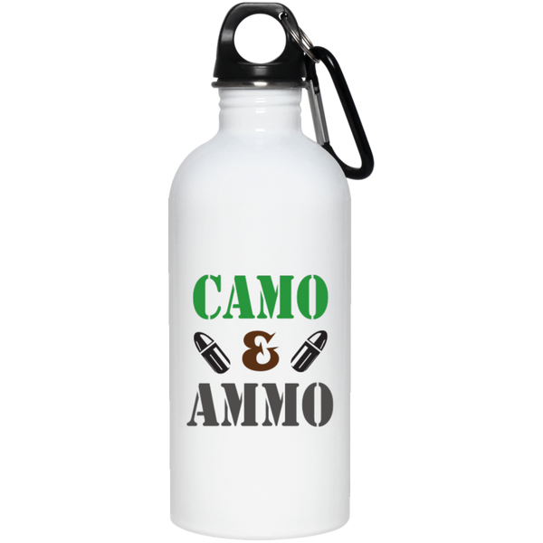 Camo and Ammo Gun Enthusast 20 oz. Stainless Steel Water Bottle