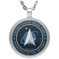 Official Space Force Seal Circle Necklace