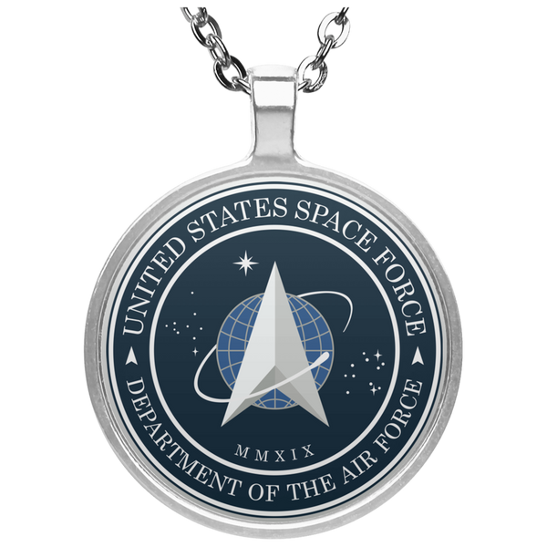 Official Space Force Seal Circle Necklace