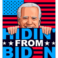 HIDIN' FROM BIDEN Sticker