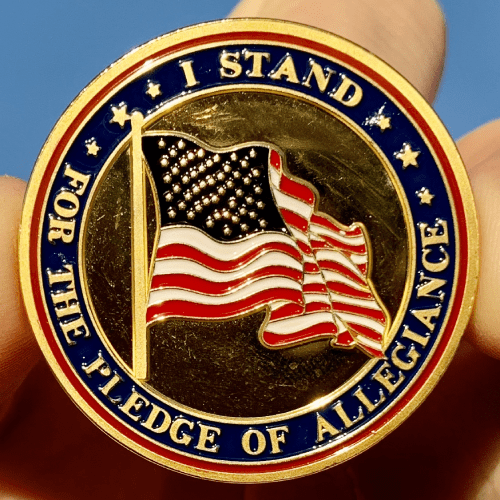 Pledge Of Allegiance Gold-Plated Coin – American Smart Shopper