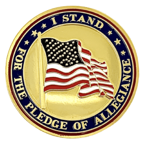 Pledge Of Allegiance Gold-Plated Coin