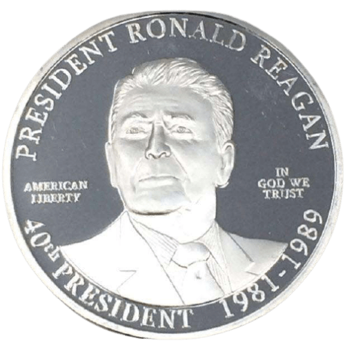 Ronald Reagan Silver-Plated Coin