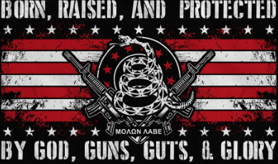 God, Guns, Guts, & Glory Flag