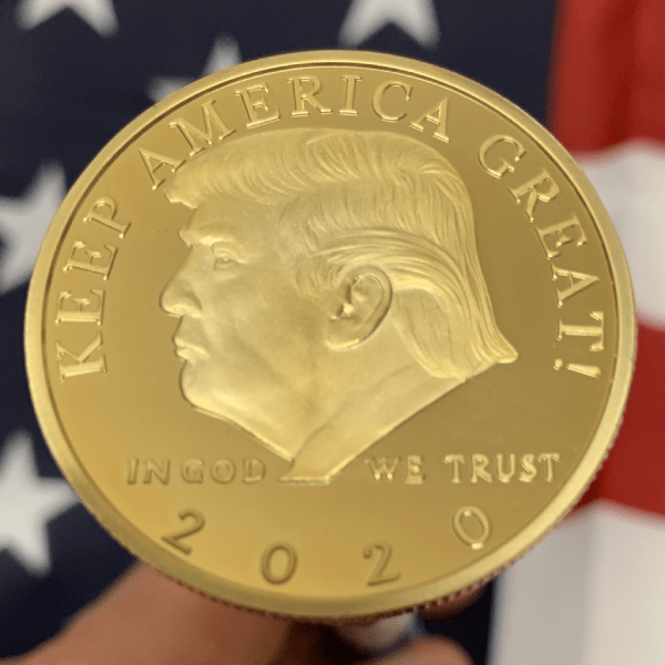 Trump 2020 "Keep America Great" Gold-Plated Coin