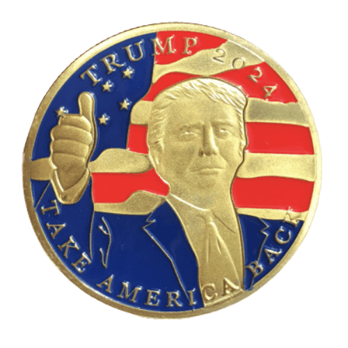 Trump 2024 "Take America Back" Gold-Plated Coin
