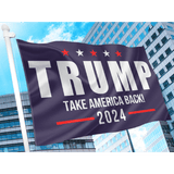 Trump 2024 "Take America Back" Navy Flag [SE]