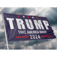 Trump 2024 "Take America Back" Navy Flag [SE]