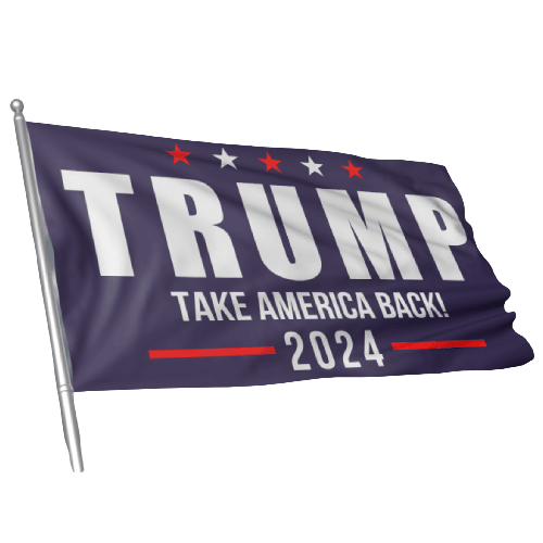 Trump 2024 "Take America Back" Navy Flag