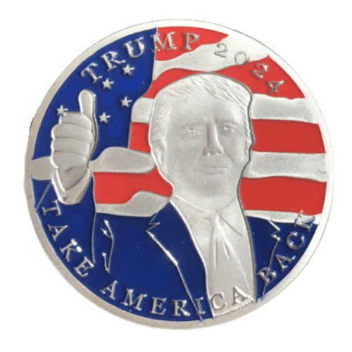 Trump 2024 'Take America Back' Silver-Plated Coin