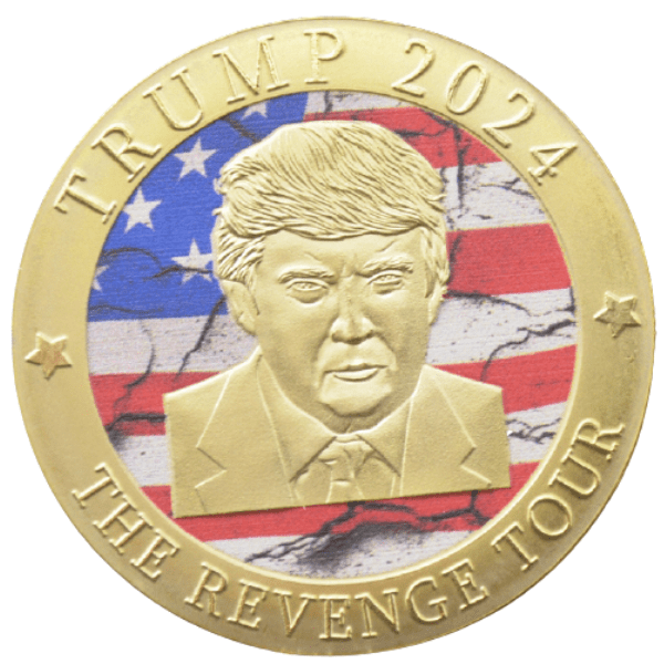 Trump 2024 "The Revenge Tour" Gold-Plated Coin