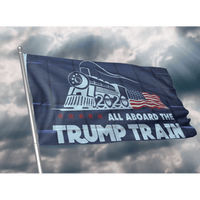 All Aboard The Trump Train Flag