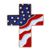 USA Cross Lapel Pin