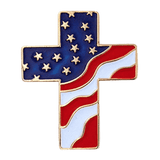 USA Cross Lapel Pin