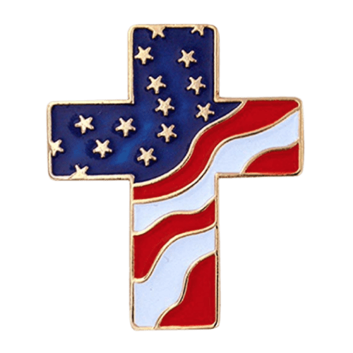 USA Cross Lapel Pin